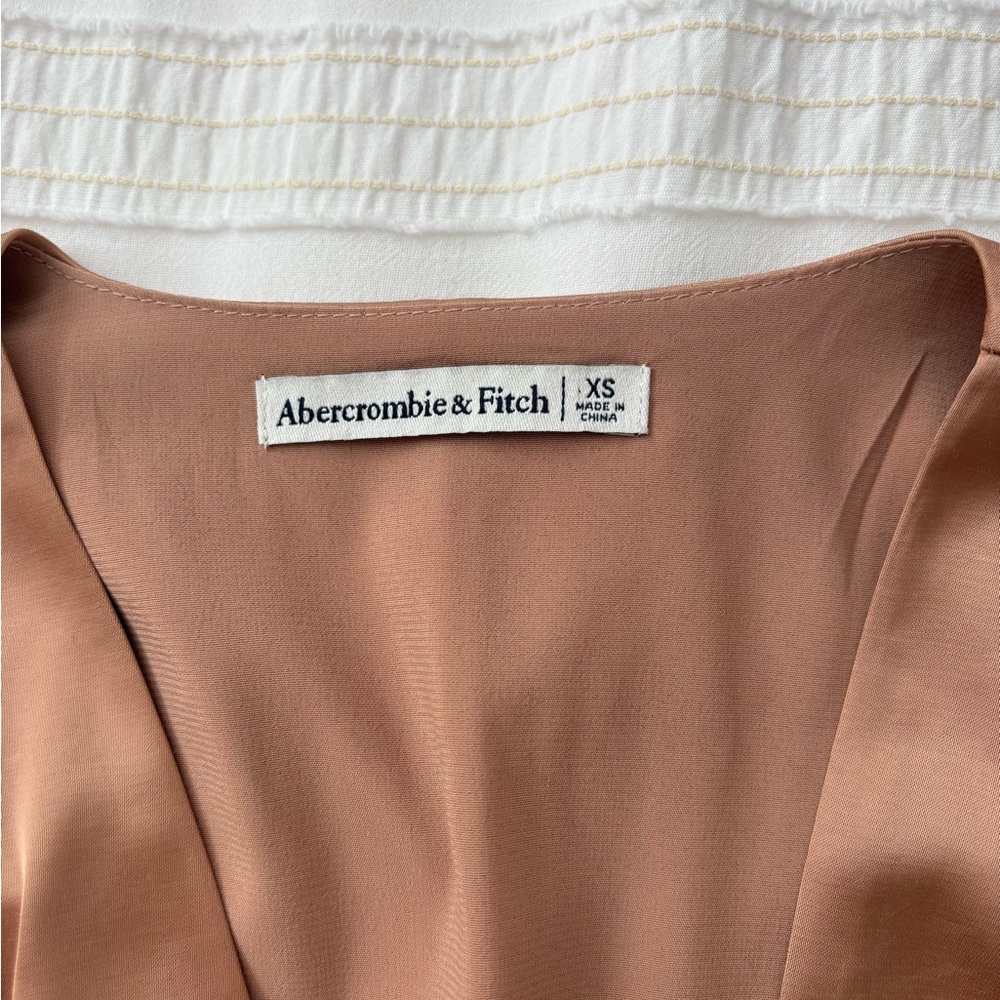 Abercrombie & Fitch Camel Deep V Blouse